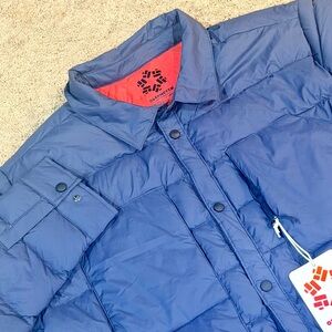Obermeyer Explorer Down Shirt Jacket Mens 2XL Blue Waterproof Puffer $249 NWT